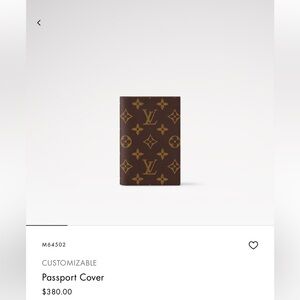 Louis Vuitton passport holder